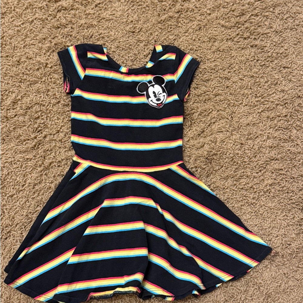 Disney Kids Rainbow Striped Dress
